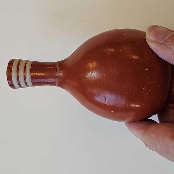 Vintage Mexican Art Pottery Clay Pottery Miniature Bird & Floral Grass Simple - Picture 2 of 5